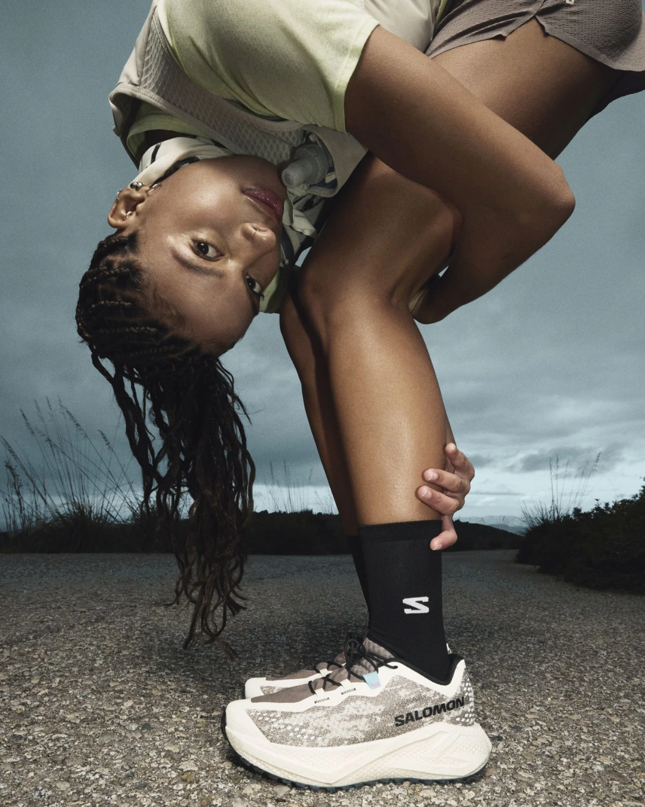 Woman with trending Gravel Running Shoes