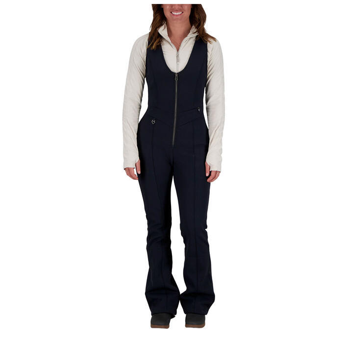 The Obermeyer Women’s Cybele Softshell Suit is a modern take on the classic ski jumpsuit look.