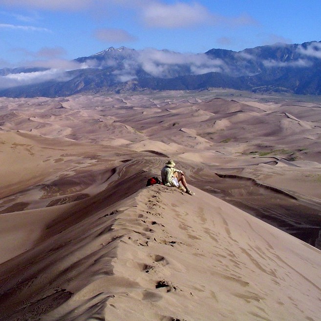 High Dune at the great Great Sand Dunes is 750 feet tall.