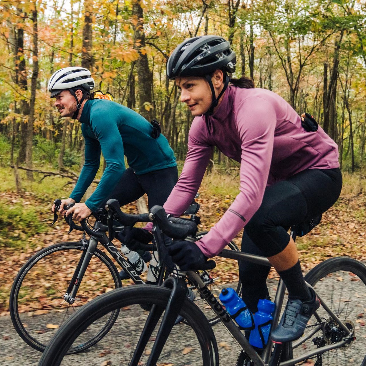 Be sure to layer up when biking in the cold!