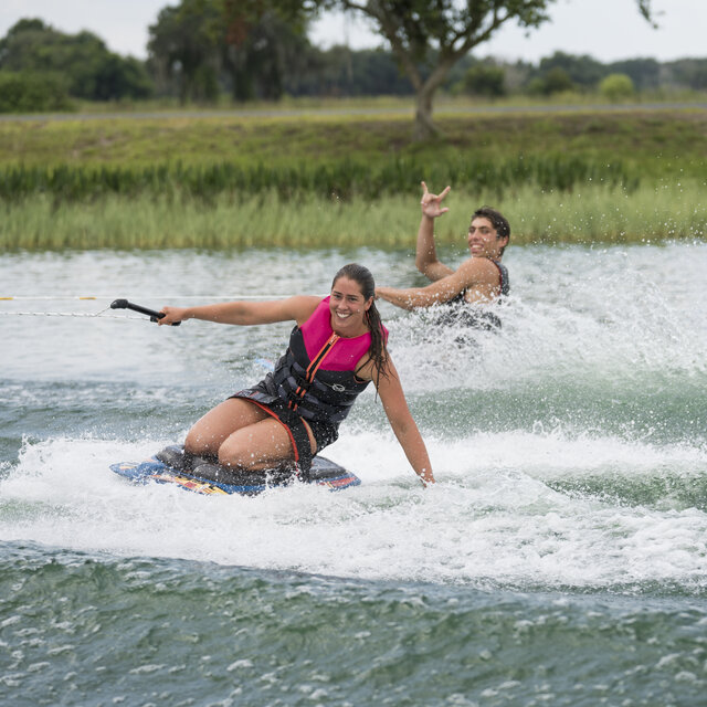 For more watersports in Houston, try kneeboarding!