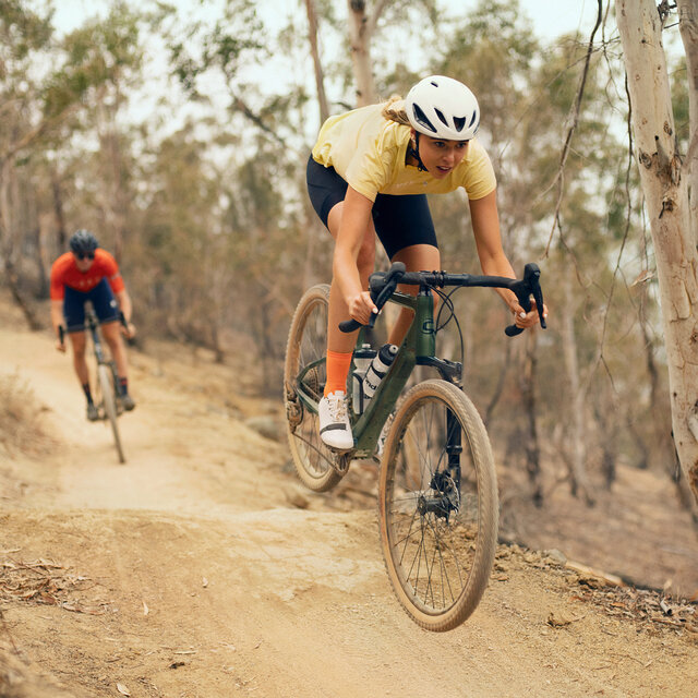 Create your own trail on a Rocky Mountain Instinct Mountain Bike.