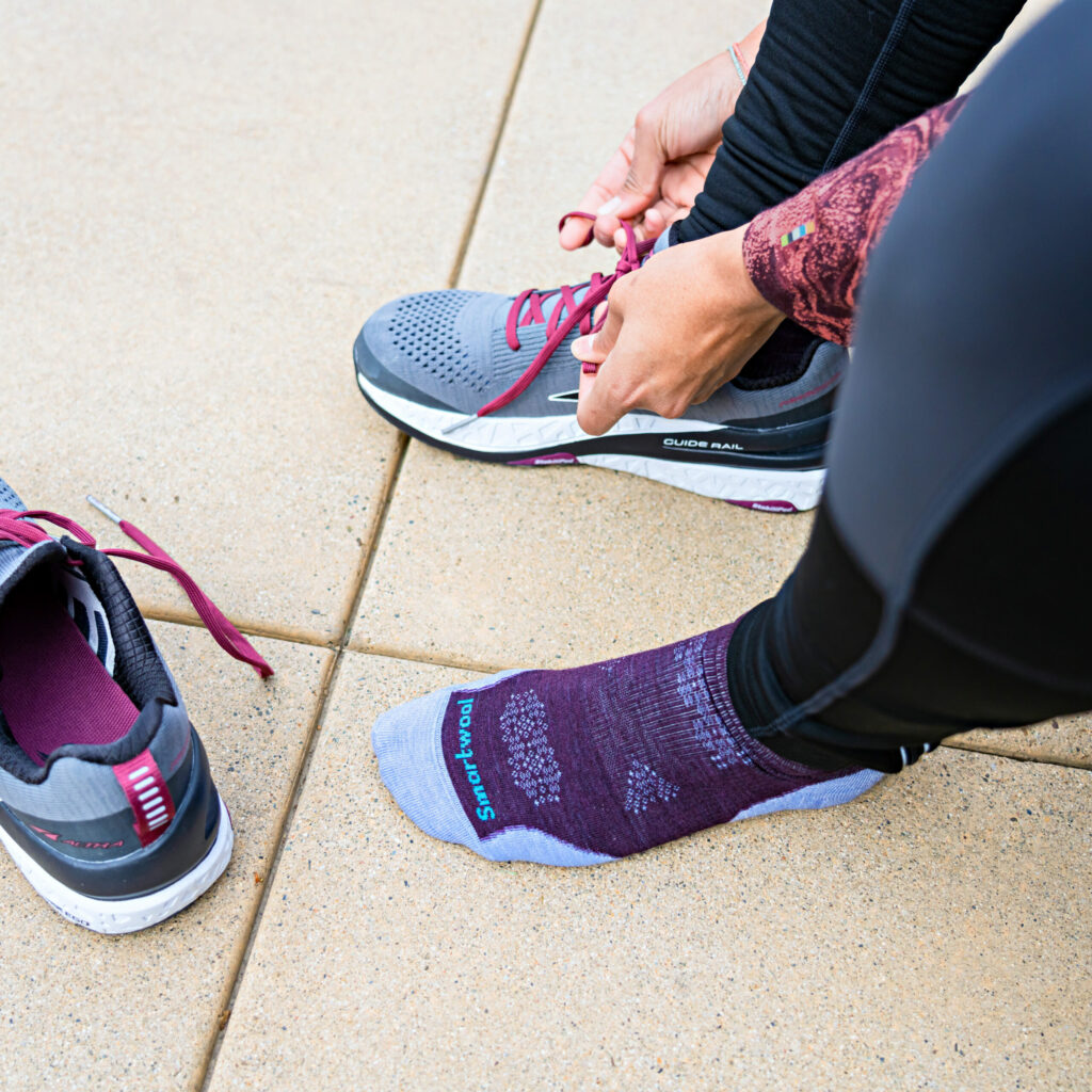 With the right hiking sock, you won't have to worry about them even when wet.