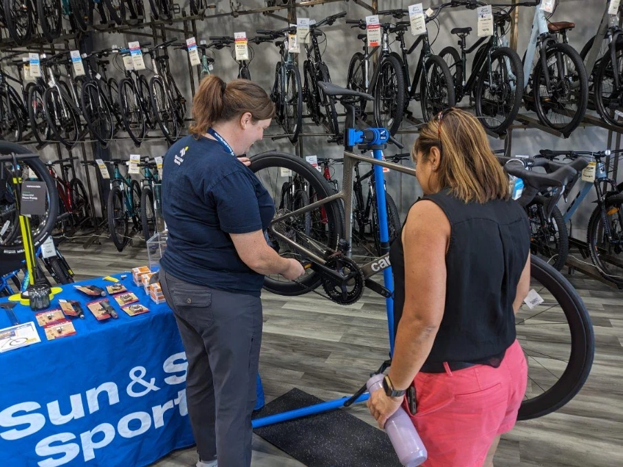 bike purchase at sun and ski sports