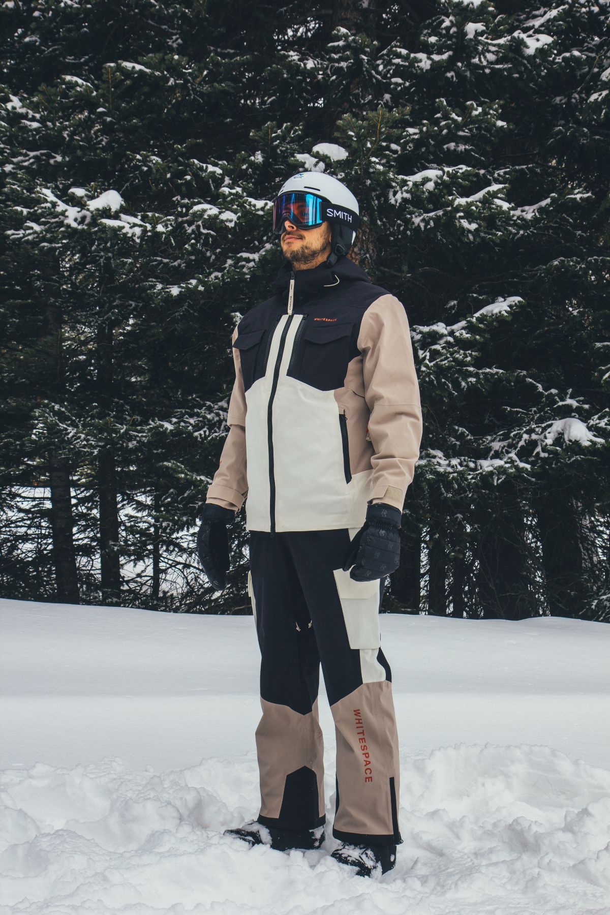 Renato Silva in a Whitespace snowboarding kit. Featured at Ski Camp in Winter Park, Colorado.