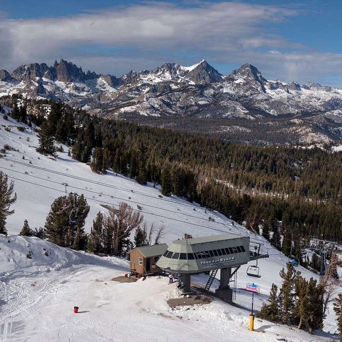 Mammoth Mountain has a variety of exciting slopes for skiing or snowboarding.