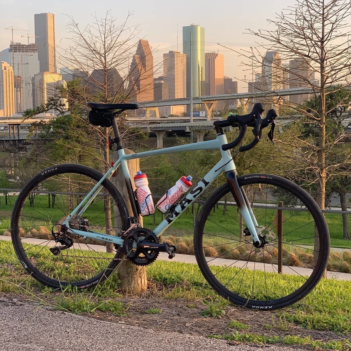 A bicycle in Buffalo Bayou Park.