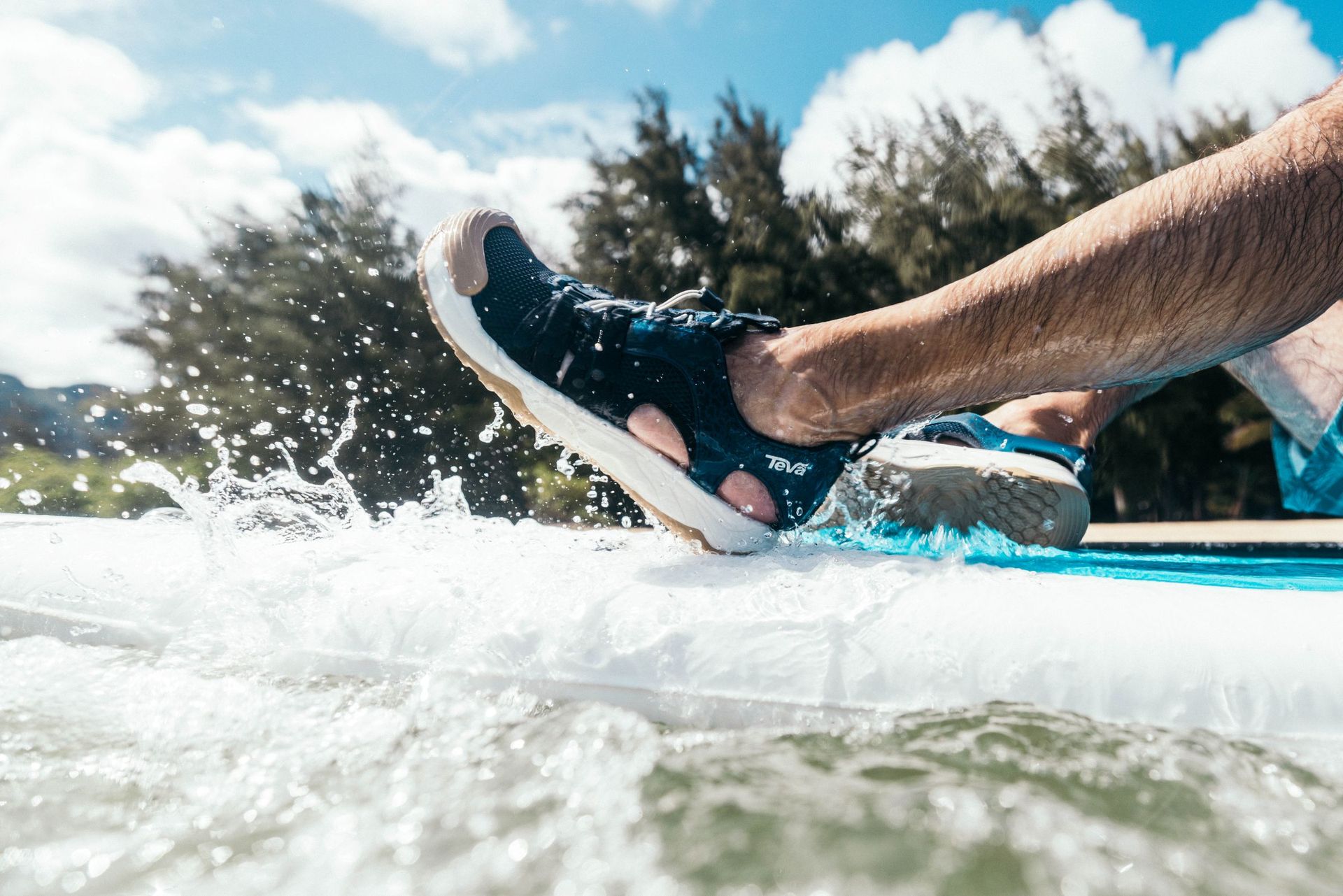 shoe in water