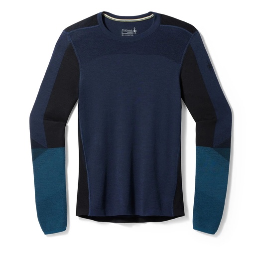 Smartwool Mens Intraknit Thermal Merino Base Layer Colorblock Crew