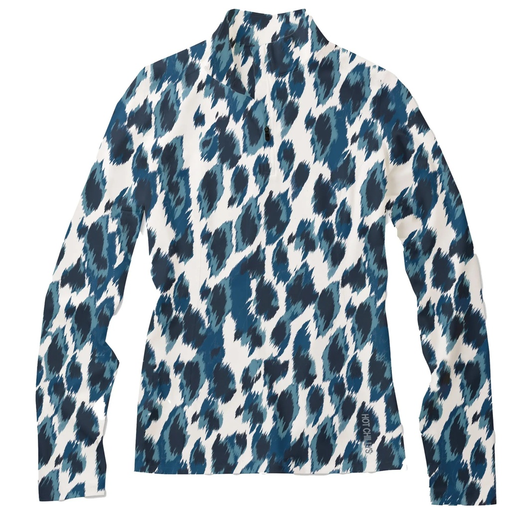 Hot Chillys Women's Micro-Elite Chamois Printed Zip T-Neck