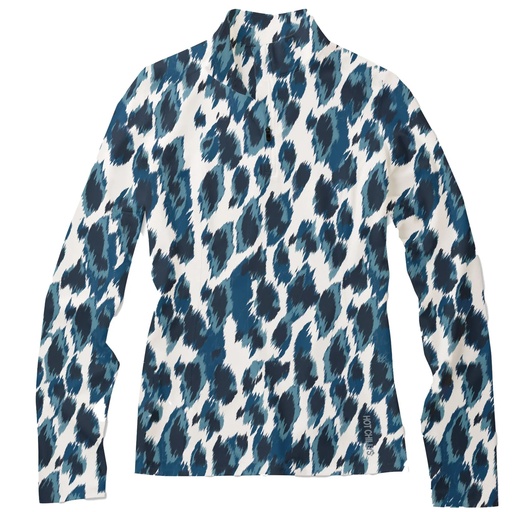 Hot Chillys Women's Micro-Elite Chamois Printed Zip T-Neck