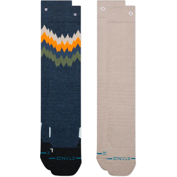 [000134259000000] Stance Kids' Thompson Mid Poly Snow Socks 2 Pack (M)