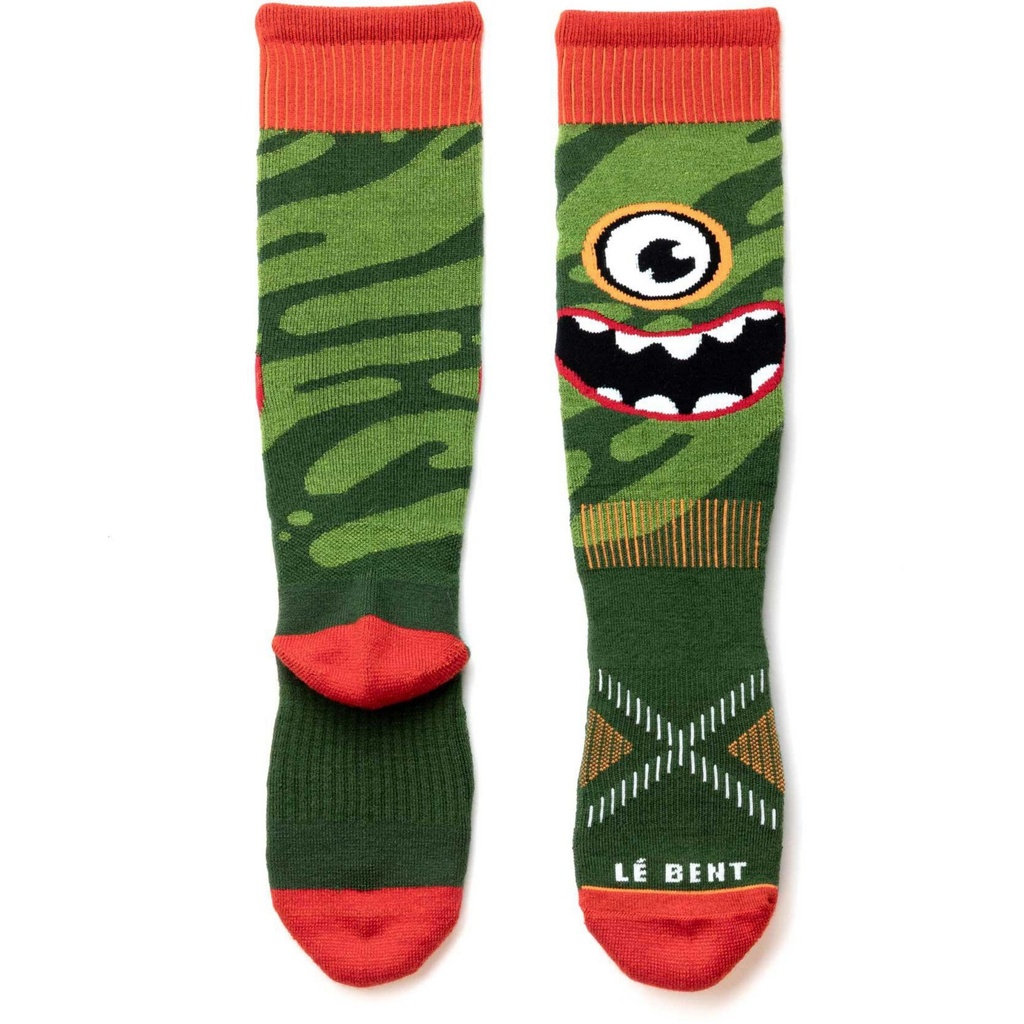 Le Bent Kids Monster Party Light Cushion Ski Socks