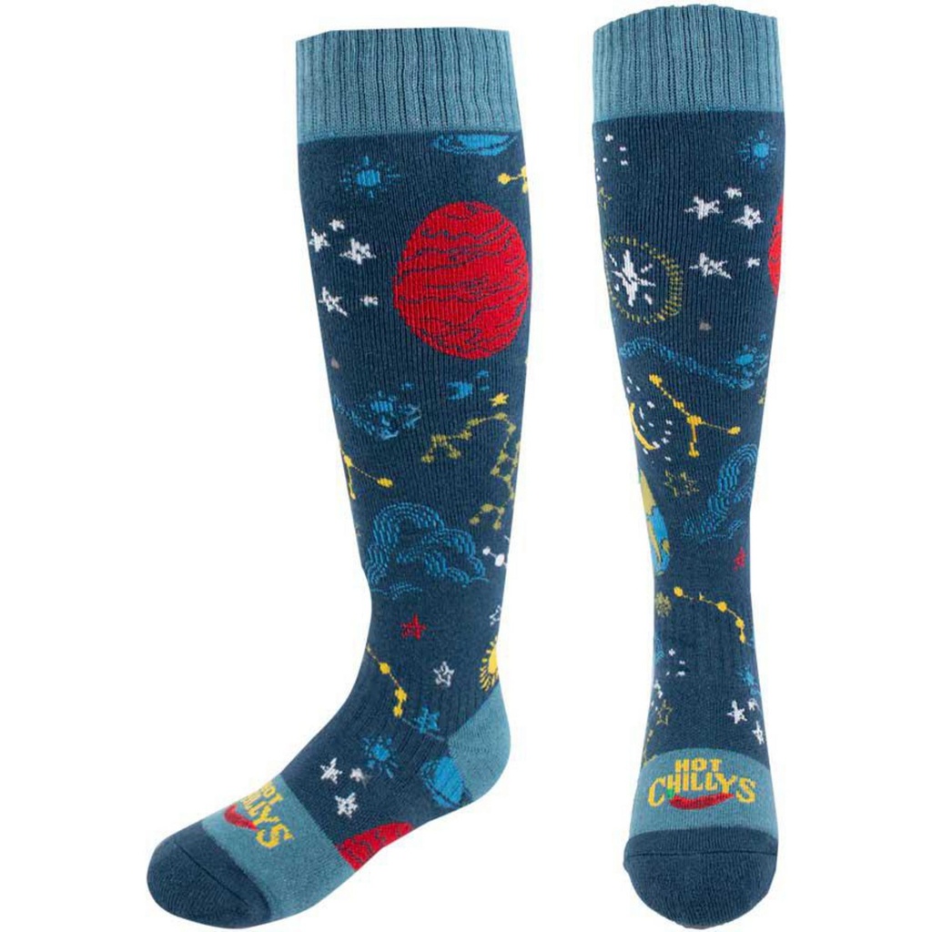 [000134287000000] Hot Chillys Kids Nebula Mid Volume Ski Socks (S)
