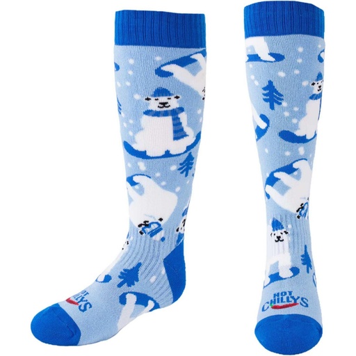 Hot Chillys Kids Youth Polar Bears Mid Volume Ski Socks