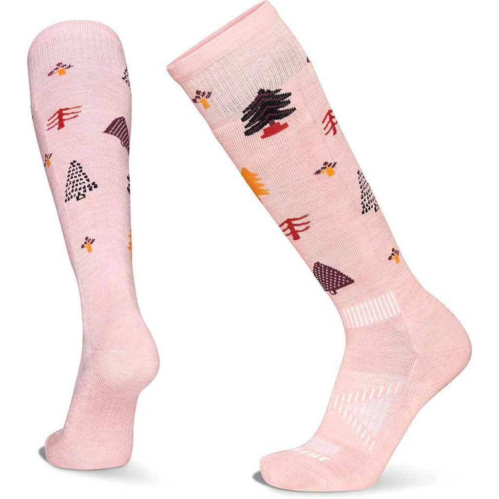 [000134343000000] Le Bent Women's Forest Light Cushion Ski Socks (Mellow Rose, S)