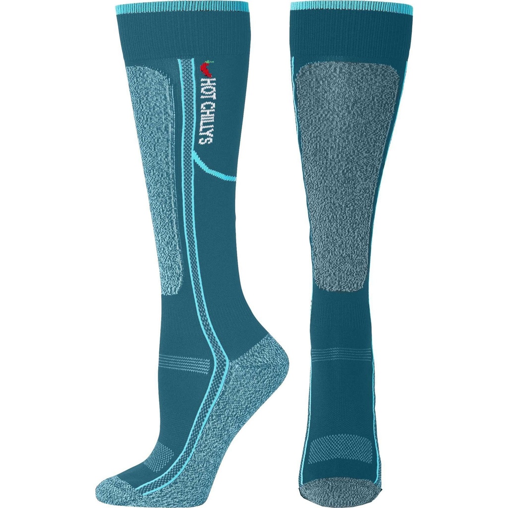 [000134373000000] Hot Chillys Women's Elite Heat Mid Volume Socks (Cross Country Blue, S)