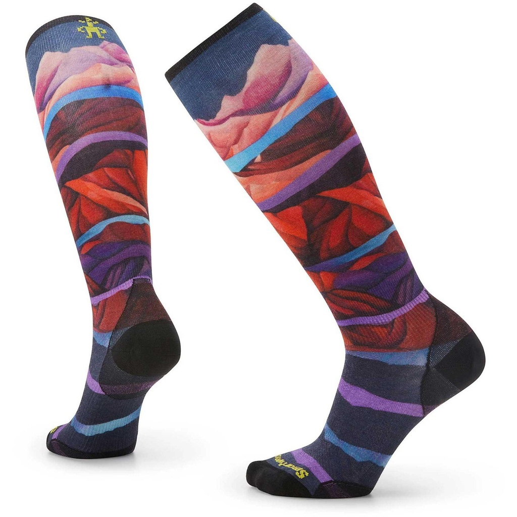[000134406000000] Smartwool Women's Ski Zero Cushion Print Over The Calf Socks (S)