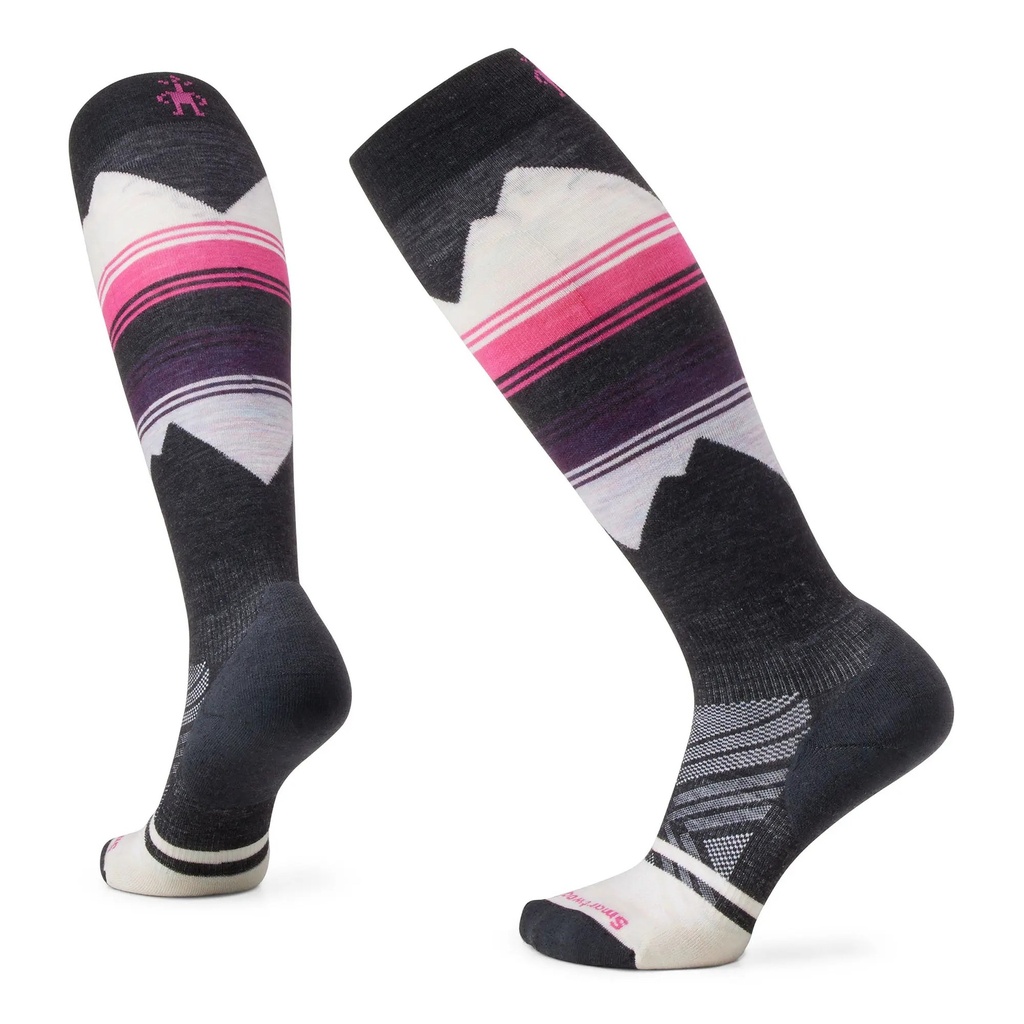 [000134407000000] Smartwool Women's Ski Pattern Over The Calf Socks (Charcoal, S)