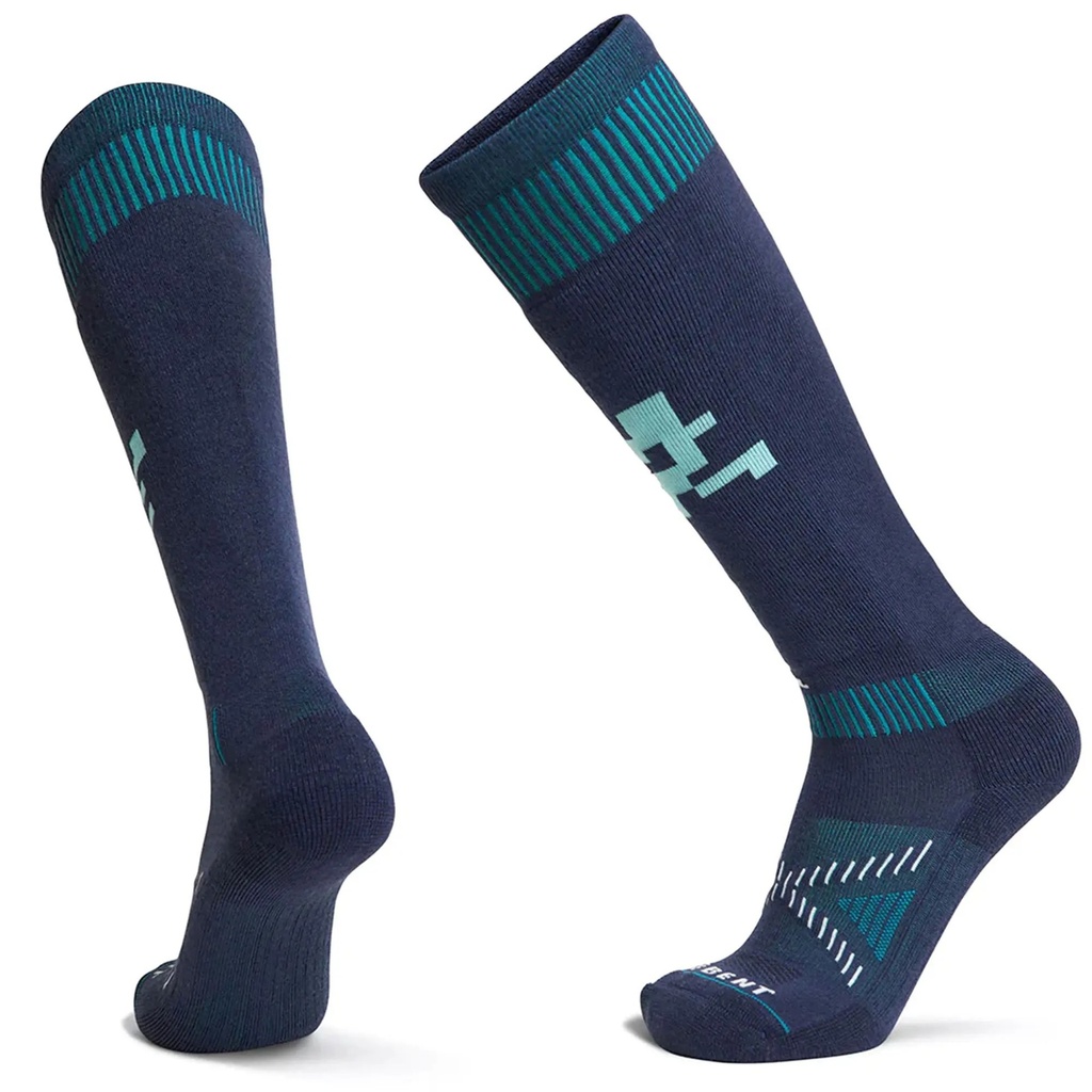 [000134610000000] Le Bent Game On Light Ski Socks (Black Iris, S)