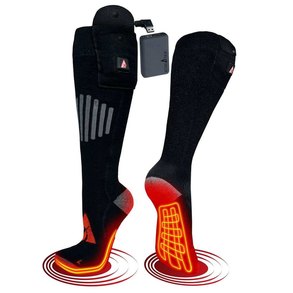 [000134660000000] ActionHeat Wool 5V Battery Heated Socks (S/M)