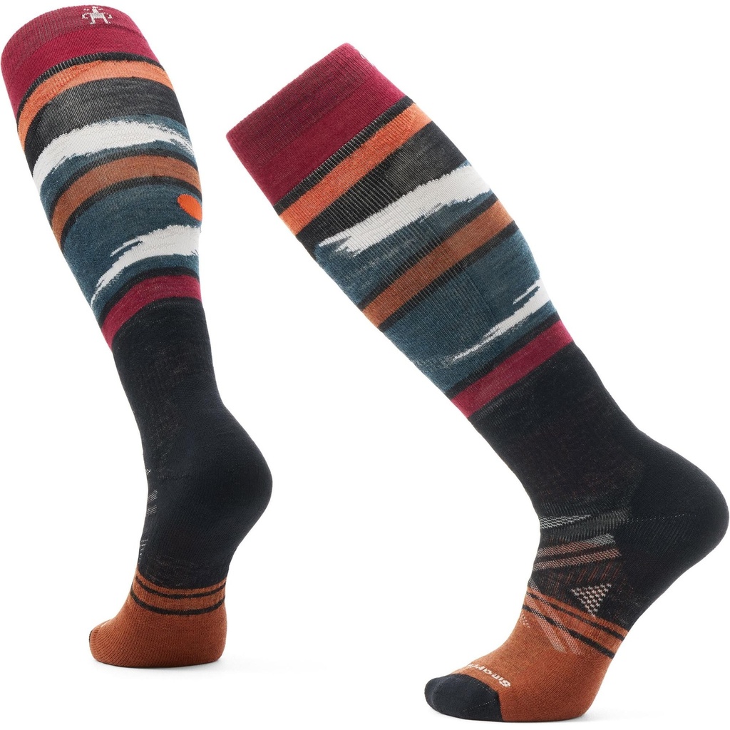 [000134896000000] Smartwool Ski Midnight Ski Pattern OTC Socks (Black, M)