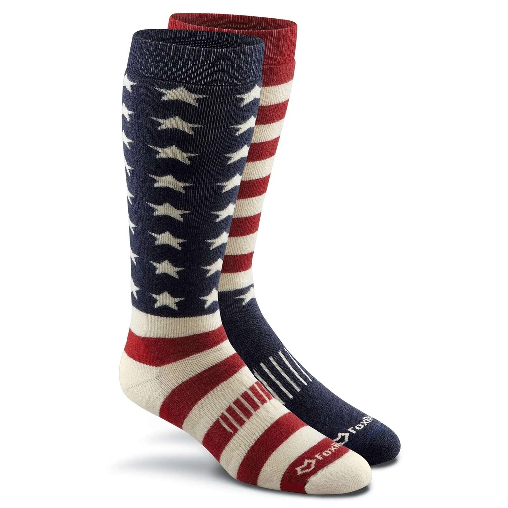 [000135025000000] Fox River Old Glory Medium Weight OTC Ski & Snowboard Socks (S)