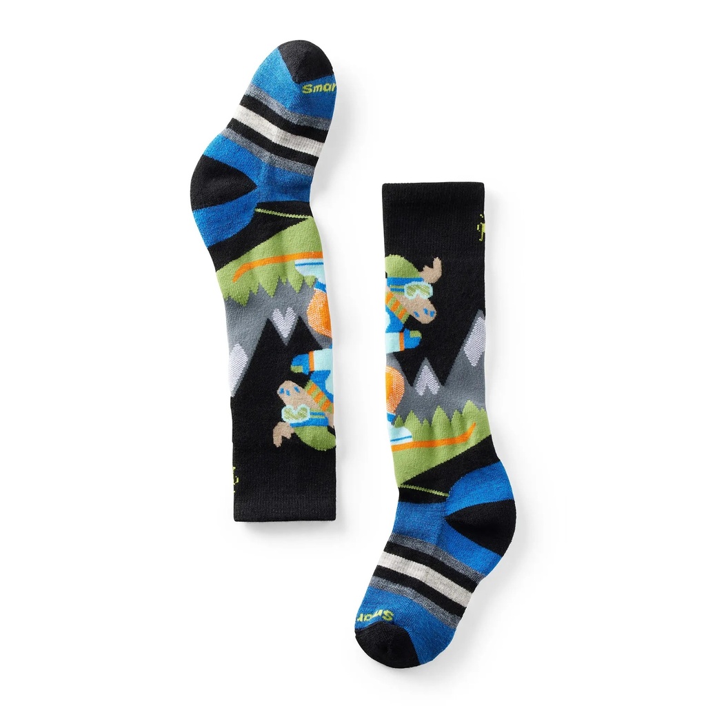 Smartwool Kids Wintersport Full Cushion Mountain Moose Pattern Over the Calf Socks