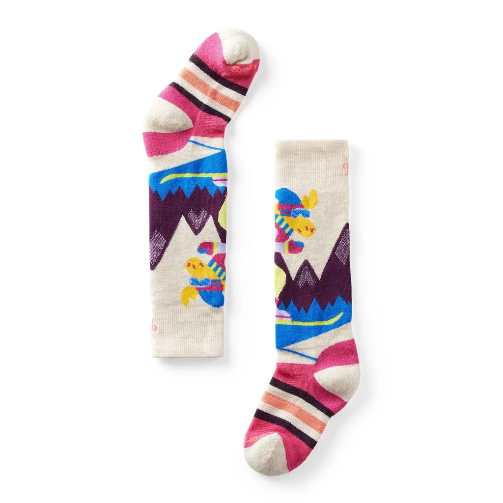 Smartwool Kids Wintersport Full Cushion Mountain Moose Pattern Over the Calf Socks