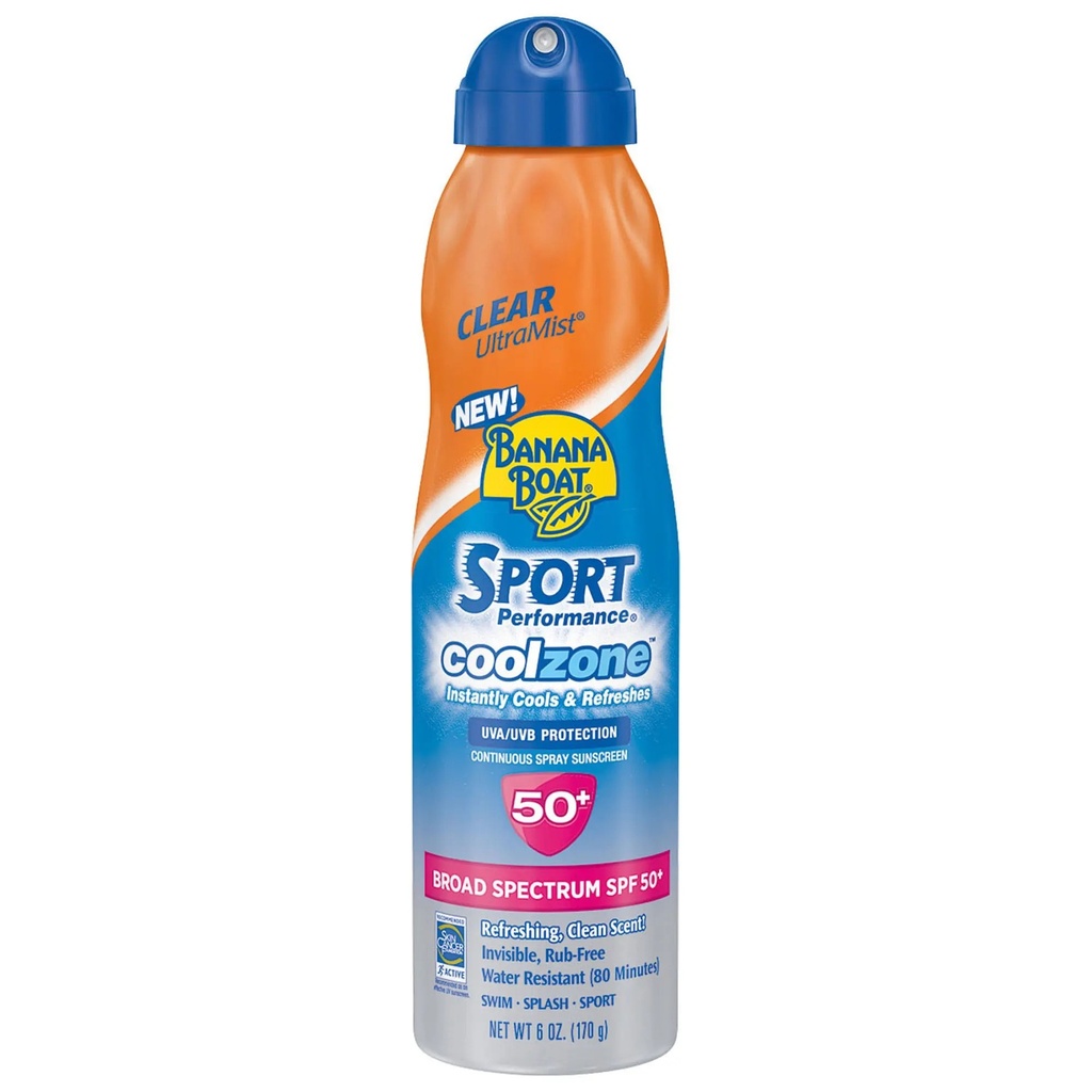 Banana Boat Sport Cool Zone SPF 50+ Sunscreen Spray