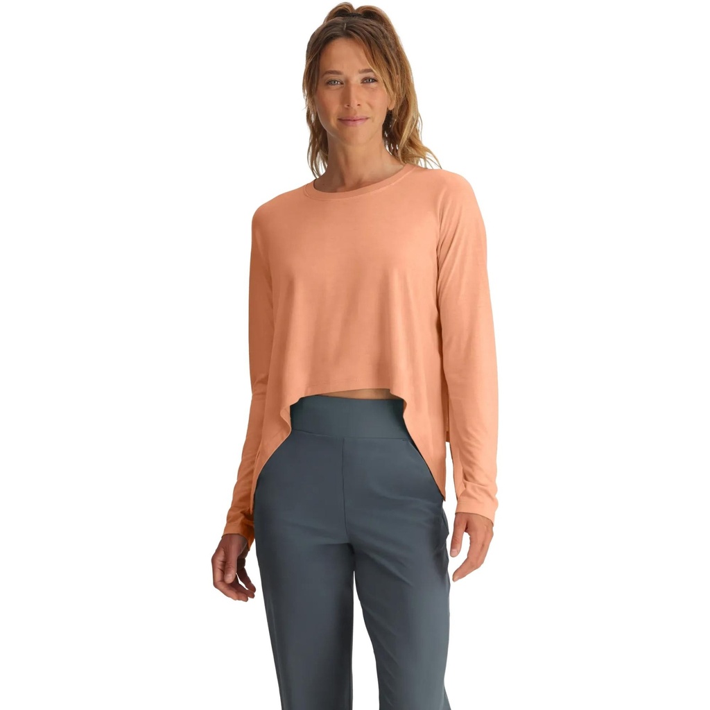 Free Fly Women's Bamboo Lightweight Cropped Long Sleeve T-Shirt