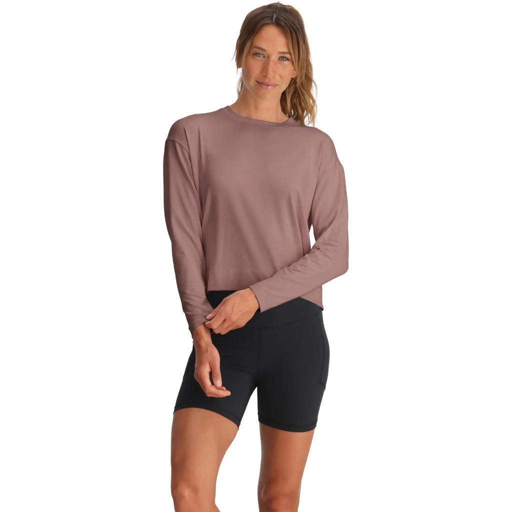 Free Fly Women's Bamboo Shade Crossover Long Sleeve T-Shirt