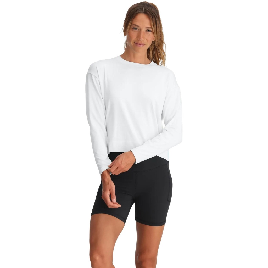 Free Fly Women's Bamboo Shade Crossover Long Sleeve T-Shirt