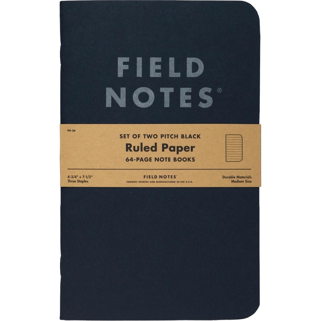 Field Notes Pitch Black Notebook