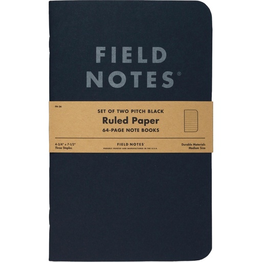 Field Notes Pitch Black Notebook