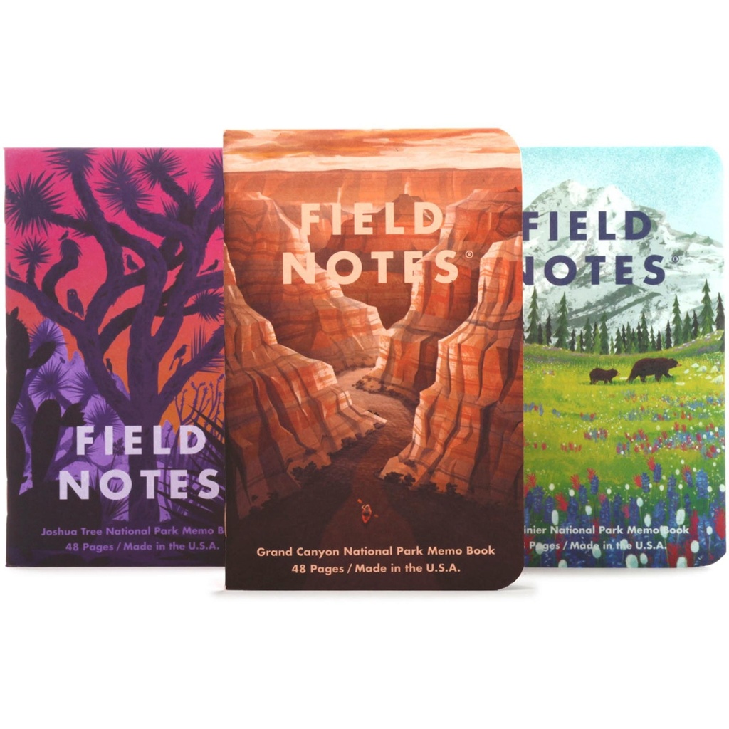 Field Notes National Parks 3-Pack - Grand Canyon, Joshua Tree, Mt. Rainier