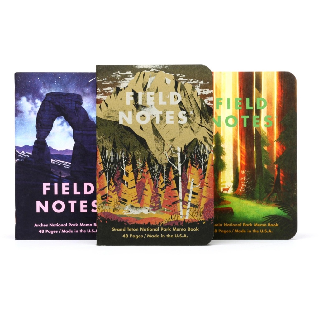 Field Notes National Parks 3-Pack - Grand Teton, Arches, Sequoia