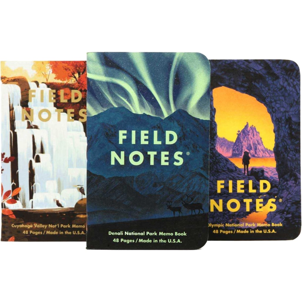 Field Notes National Parks 3-Pack - Denali, Cuyahoga, Olympic