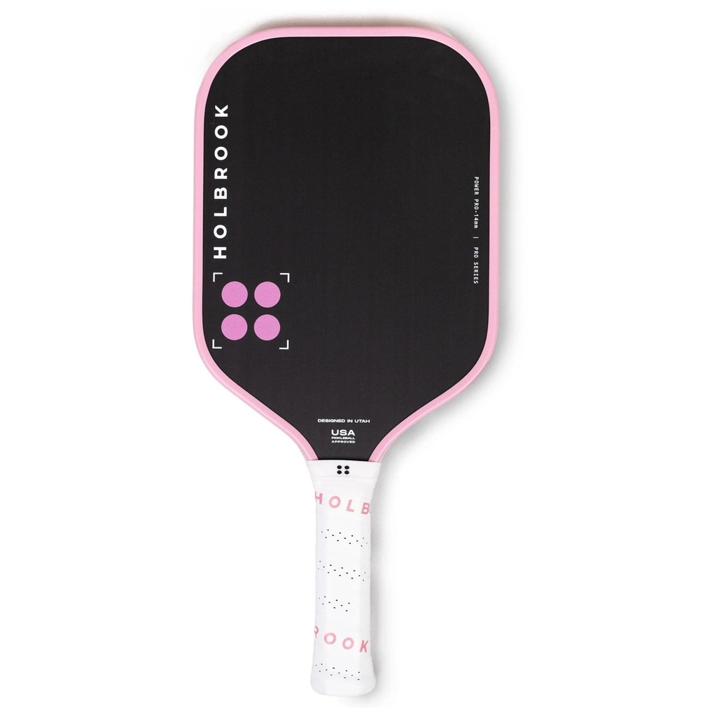 [000222165000001] Holbrook Pro Power Pro 14mm Pickleball Paddle (Pink, 4.25 IN)