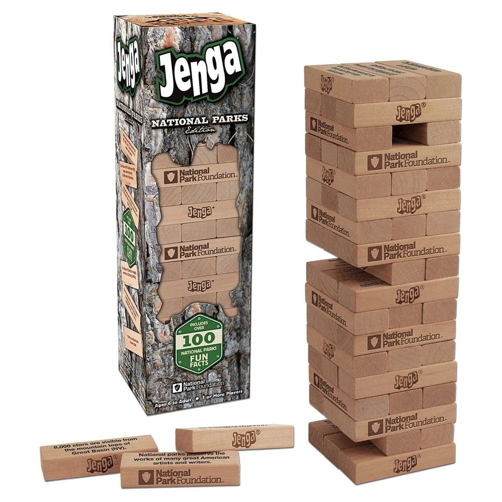 Hasbro Jenga National Parks Edition Block Stacking Game