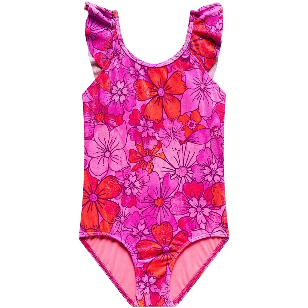 Beach Lingo Little Girls' Sweet & Spicy Ruffle One Piece Swimsuit
