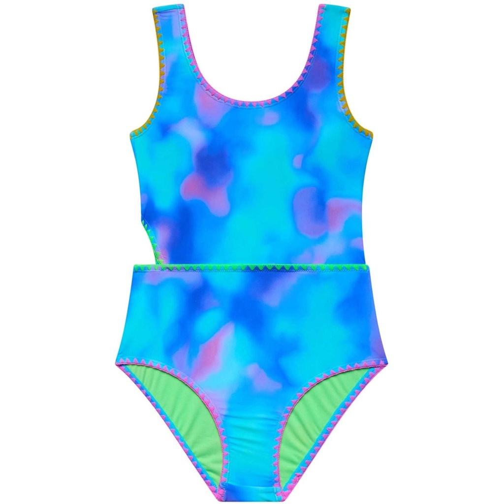 Beach Lingo Girls' Muse Cutout Whipstitch One Piece Swimsuit