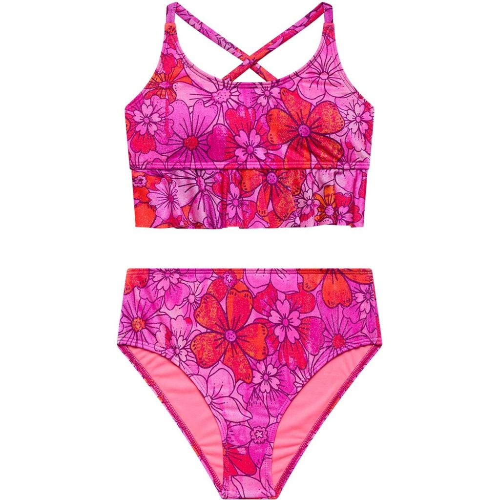Beach Lingo Girls' Sweet & Spicy Ruffle Bikini Set