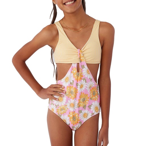 ONeill Girls Sunnyside Floral Loop One Piece Swimsuit