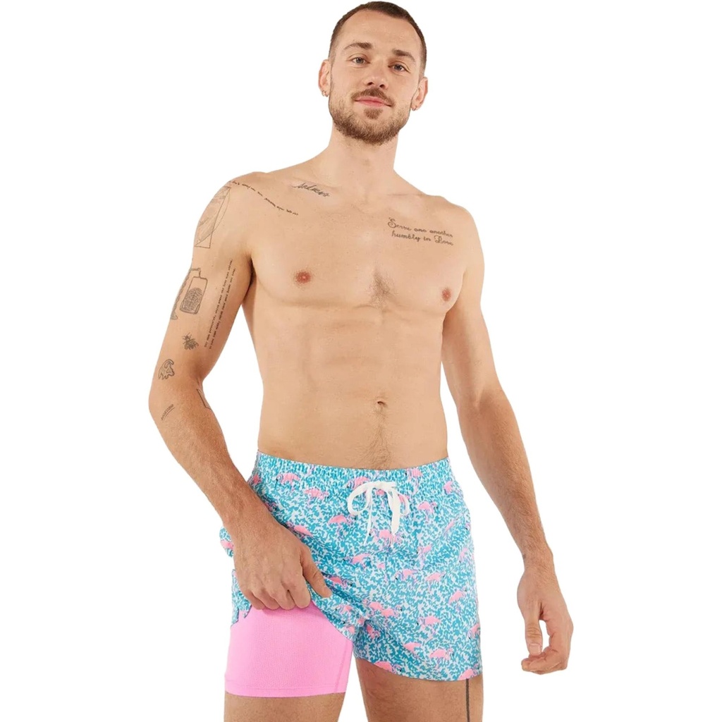 Chubbies Men's Domingos Are For Flamingos 4 in Swim Trunks