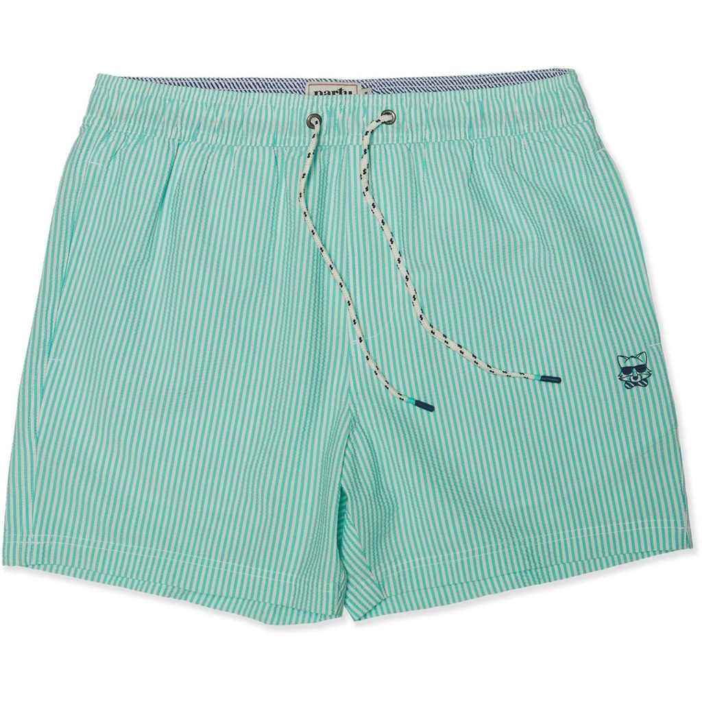 Party Pants Men's Striped Party Starter 5 in Lined Swim Trunks
