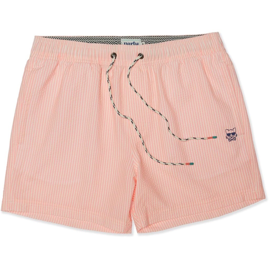 Party Pants Men's Striped Party Starter 5 in Lined Swim Trunks