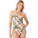 ROXY Women's Tropical Bandeau Adjustable 1 Piece Swimsuit