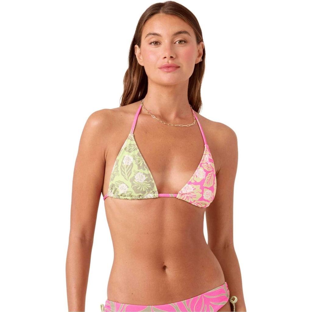 ROXY Women's Stay Wild Tiki Tri Bikini Top