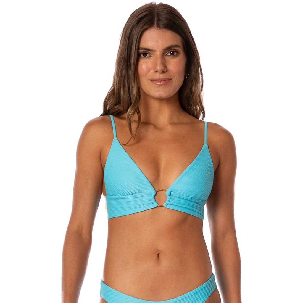 Maaji Women's Aqua Dream Shine Long Line Triangle Bikini Top